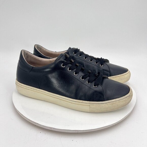 Devan Vincent Men Size10 Black Leather Classic Rubber Sole Lace Up Casual Shoes - Picture 4 of 15